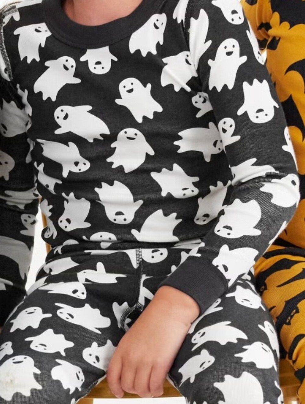 New Hanna Andersson Black and White Ghost PJ Set Sz 14 /160cm